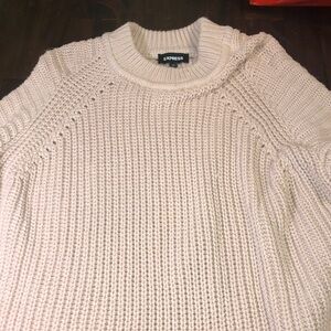 Express Ivory Knit Pullover